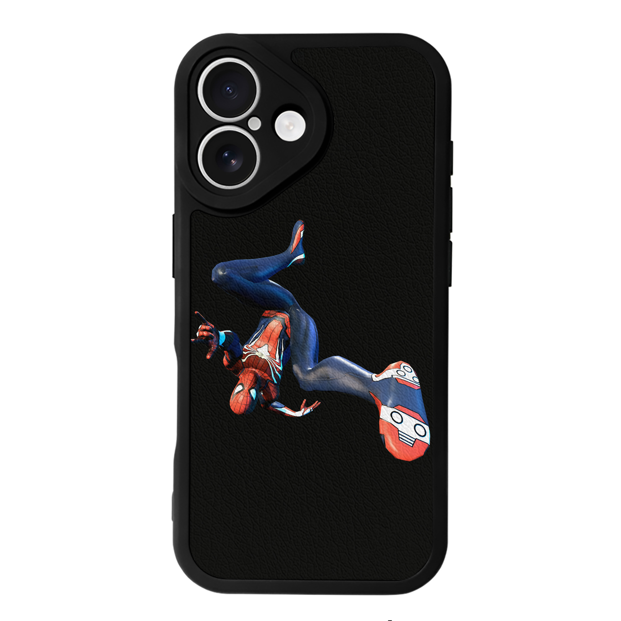 （画像用） Spider Man スパイダーマン 【iPhone 16シリーズ対応】シリコンスマホケース（レザー調） 材質：シリコン